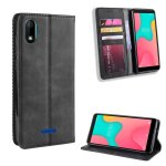 Housse pour wiko y60 fermeture magntique cuir pu portefeuille - noir