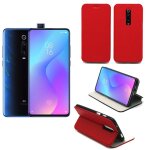 Housse xiaomi mi 9t rouge - etui coque xiaomi mi9t protection antichoc � rabat smartphone 2019 - accessoires ...