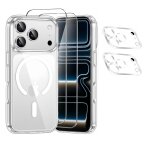 Hqselection� coque magn�tique pour iphone 17 pro 6, 3 pouces + 2 vitre verres tremp�s + 2 cam�ra protecteur ...