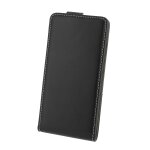 Pour htc desire 530 : housse aspect cuir noir rabat luxe
