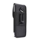 Pour htc wildfire e plus (2022) etui housse ceinture verticale cuir nylon - dfvmobile
