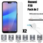 Huawei p20 vitre protection d'ecran en verre tremp� [scott - fr] incassable tempered glass (lot de 2) ...