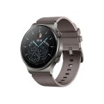Huawei watch gt 2 pro - classic - gris nbuleuse - montre connecte avec bracelet - cuir - marron gris ...