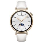 Huawei watch gt4 41mm classic bracelet cuir blanc