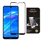 Huawei y7 2019 4g : protection d'�cran en verre tremp� full cover noir - tempered glass screen protector ...