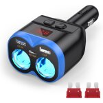 Hudb - allume cigare adaptateur 2 prise, usb c chargeur de voiture 5 en 1, 12v / 24v pd qc 3. 0, 180 ...