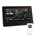 Hygromtre horloge numrique, station mto, wifi avec 3 capteurs, montre murale, baromtre sans fil, ...