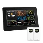 Hygromtre horloge numrique, station mto, wifi avec 3 capteurs, montre murale, baromtre sans fil, ...