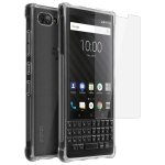 Imak coque blackberry key2 coque silicone souple + film flexible transparent
