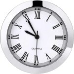 Insert d'horloge a quartz rond de 37 mm (1 - 1 / 2 po) avec chiffres romains pour trou de 35 mm de diametre ...