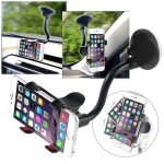 Insten� support ventouse bras flexible rotatif 360 fixation pare - brise voiture pour smartphone t�l�phone ...