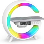 Intelligente lampe ambiance, lampes de rveil lumire avec charge sans fil & haut - parleur bluetooth ...