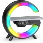 Intelligente lampe ambiance, lampes de rveil lumire avec charge sans fil & haut - parleur bluetooth ...