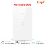 Interrupteur mural intelligent wifi tuya, avec panneau en verre tremp, capteur tactile, commande vocale, ...