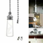 Interrupteur de plafond avec cordon de traction, poignée en cristal, décor, avec connecteur, pour ventilateur ... Interrupteur de plafond avec cordon de traction, poignée en cristal, décor, avec connecteur, pour ventilateur ...