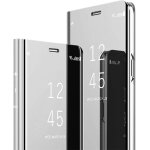 Iphone 13 mini miroir housse coque etui  rabat, mirror smart view standing 360 protecteur etui coque ...