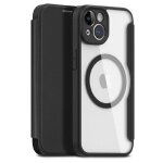 Iphone 14 etui folio dux ducis skin x pro compatible magsafe fermeture magn�tique (noir)