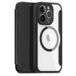 Iphone 14 pro etui folio dux ducis skin x pro compatible magsafe fermeture magn�tique (noir)