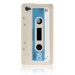 Iphone 4 / 4s housse coque en silicone cassette blanche