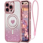 Jakn - coque pour iphone 13 pro max glitter paillets carte et bracelet pour filles femmes bling diamond ...