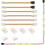 Jeu de connecteurs bande led pour bande led cct r�glable a 3 broches de 8 mm de largeur, extension de ...