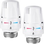 Jexnovashop - flintronic 2pcs t�te de radiateur thermostatique, t�te thermostatique, raccord m30 x 1, ...