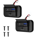 Jgd - 12v prise de chargeur usb de voiture, pd type c et 36w qc3. 0 usb avec interrupteur etanche pour ...
