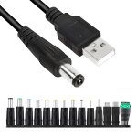 Jgd - 14 en 1 c�ble d'alimentation usb vers dc 5v, jeu d'adaptateurs dc - ac 5, 5 x 2, 1 mm convertisseur ...