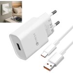 Jgd - 18w chargeur rapide avec c�ble type c 1, 5m, chargeur usb - c compatible xiaomi note9, samsung, ...
