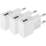 Jgd - lot de 2 chargeur usb 5v 1a 5w ac dc adaptateur secteur pour cam�ras ip, tablettes, lecteurs mp3, ...