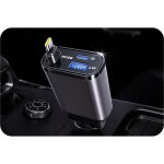Jgd - 3 en 1 r�tractable chargeur voiture, chargeur allume cigare voiture 50w charge rapide 80cm c�ble ...