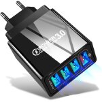 Jgd - 4 ports rapide chargeur usb qc3. 0 connecteur usb secteur acc�l�r� prise port mural adaptateurs ...