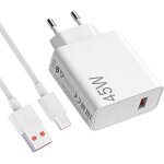Jgd - 45w chargeur rapide avec 6a c�ble usb c 2m, pour note 14 5g / 14 pro / 13 / 12s / 12 / 15c / 15 ...
