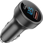 Jgd - 56w chargeur voiture allume cigare usb, adaptateur de charge rapide m�taux, usb 18w qc3. 0 + 36w ...