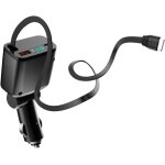 Jgd - adaptateur allume - cigare 3 en 1 usb c 35 w 12 v - accessoire de camping pour iphone 17 pro max ...