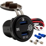 Jgd - adaptateur de chargeur de voiture, double prise usb 12 v / 24 v avec 2 ports usb - a (18 w chacun), ...