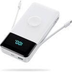 Jgd - batterie externe 26800mah usb c 25w pd, qc4. 0 power bank 2 c�bles (entr�e et sortie) charge rapide ...