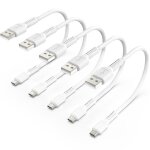 Jgd - cable micro usb 30cm [lot de 5], lot petit c�ble micro usb 2. 0 charge rapide et synchronisation ...