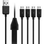 Jgd - c�ble micro usb 4 en 1 - r�partiteur usb 2. 0 m�le vers quatre micro usb m�les - convertisseur ...