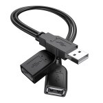 Jgd - c�ble r�partiteur usb y, c�ble r�partiteur usb 2. 0 a m�le vers double usb femelle pour pc / ordinateur ...