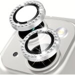 Jgd - cam�ra arri�re protection pour iphone 13 / 13 mini verre tremp�, paillet� protecteur objectif lentille, ...