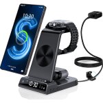 Jgd - chargeur induction fil pour samsung galaxy s25 ultra, chargeur sans fil avec horloge num�rique ...