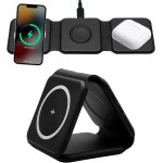 Jgd - chargeur induction sans fil 3 en 1 pliable, station de recharge sans fil 15w compatible avec iphone ...