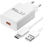 Jgd - chargeur rapide compatible avec oppo / google / motorola / realme / htc / sony, fast charging adaptateur ...