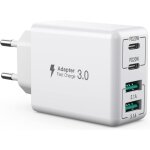 Jgd - chargeur usb c, 40w 4 ports prise usb c de charge rapide double port pd&qc3. 0 multiport type c ...