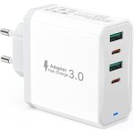 Jgd - chargeur usb c rapide, 50w 6 - port prise usbc multi secteur replacement for iphone 15 14 13 12 ...