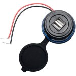 Jgd - chargeur de voiture usb 2 ports compatible avec iphone / android 12 v 24 v adaptateur de chargeur ...