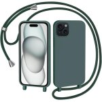 Jgd - coque pour iphone 15 avec cordon, collier etui silicone liquide avec tour de cou lani�re en corde ...