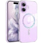 Jgd - coque pour iphone 17, paillette case magn�tique compatible avec magsafe, etui bling avec bumper ...
