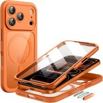Jgd - coque pour iphone 17 pro max 6, 9 pouces avec protection d'�cran en verre tremp� int�gr�e et bouton ...